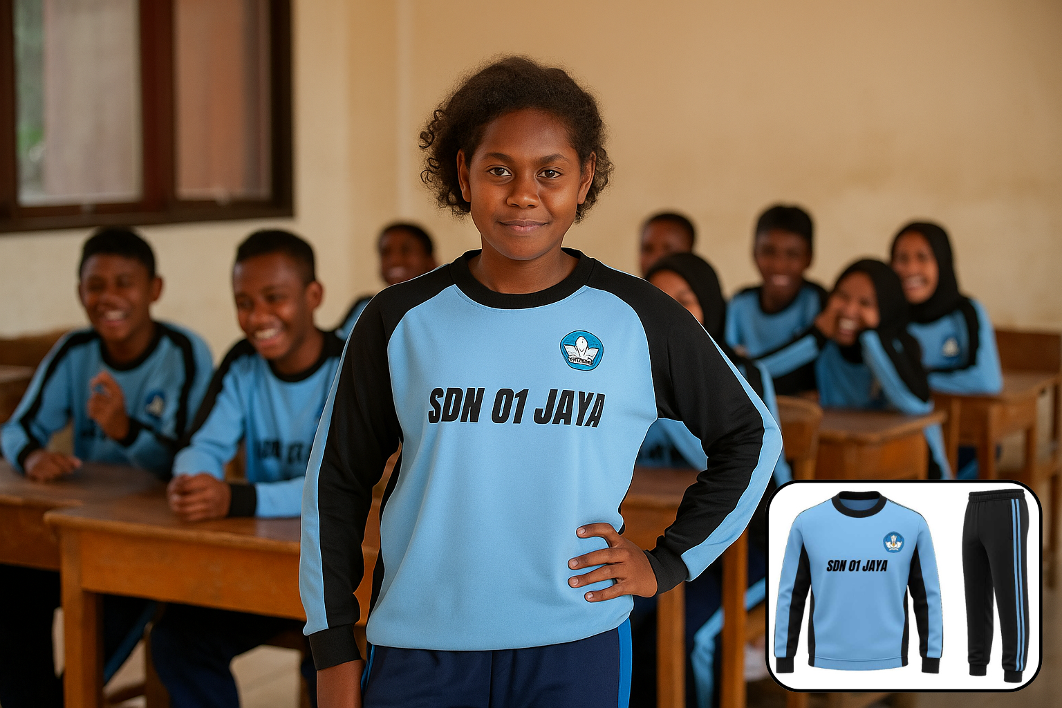 Kaos Olahraga Siswa Siswi SD Di Papua Kota Jayapura Jayapura Selatan Desa Argapura