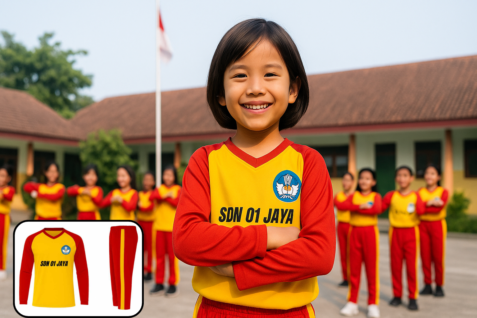 Seragam Olahraga SD SMP SMA Bahan Adem Di Sumatera Selatan Kota Palembang Ilir Barat Ii Desa 30 Ilir