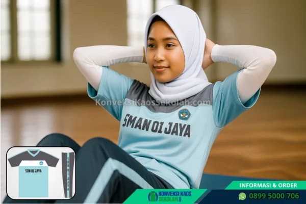 Seragam Olahraga Muslimah SMA di Jawa Tengah Pati Wedarijaksa Desa Sukoharjo