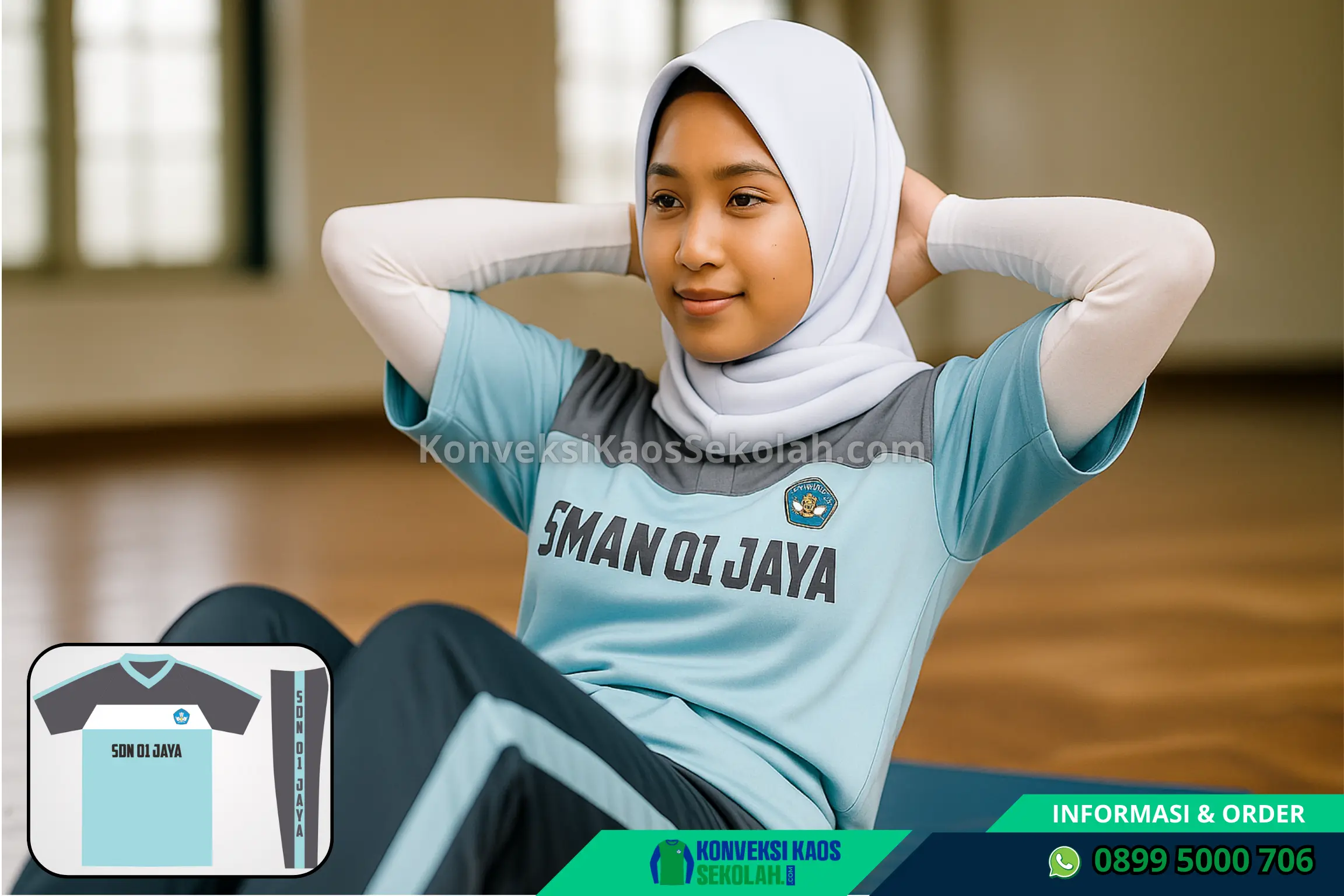 Seragam Olahraga Muslimah SMA Di Jawa Tengah Pati Wedarijaksa Desa Sukoharjo
