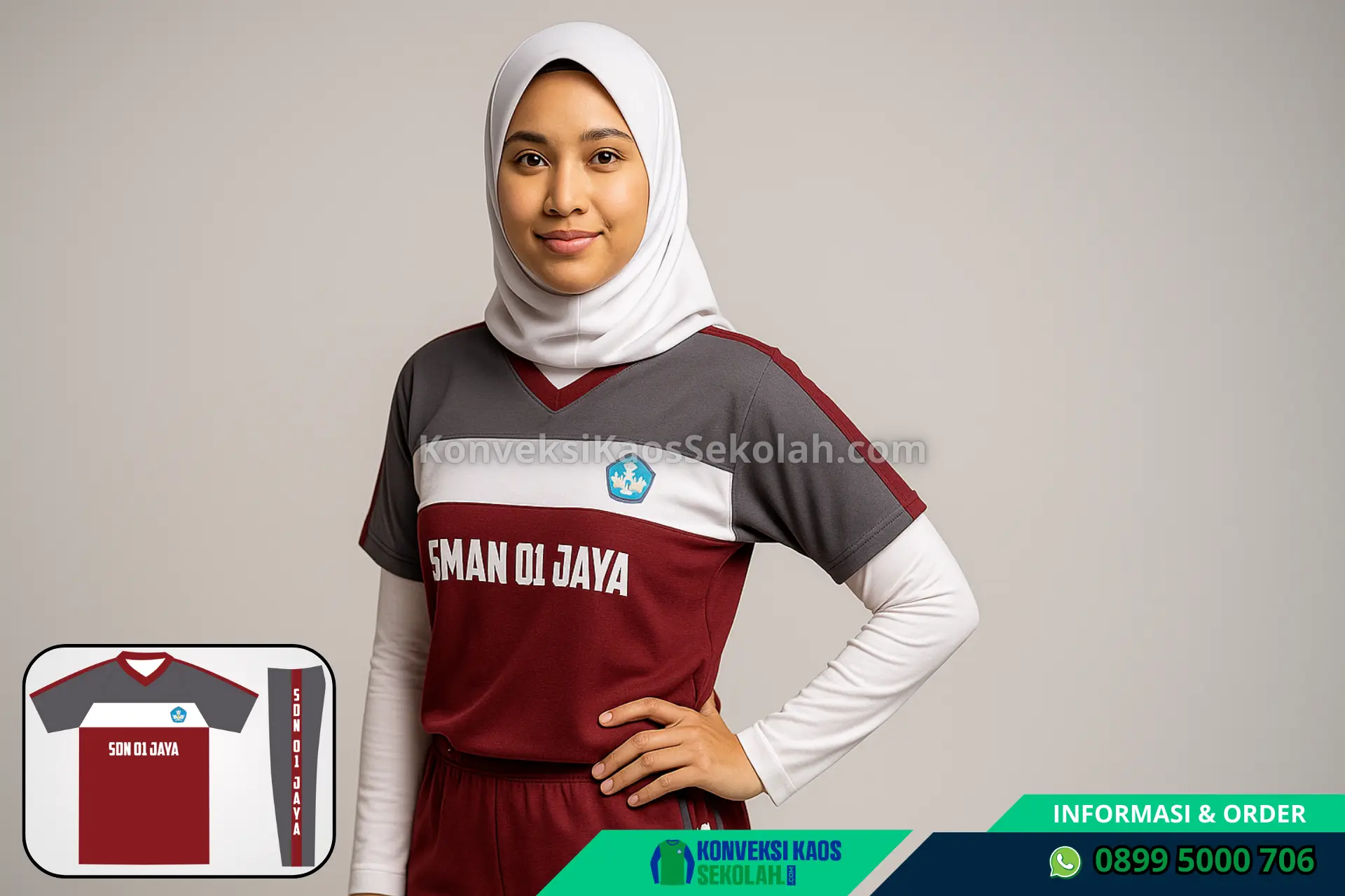 Setelan Kaos Olah Raga SMA di Jawa Tengah Magelang Borobudur Desa Bumiharjo
