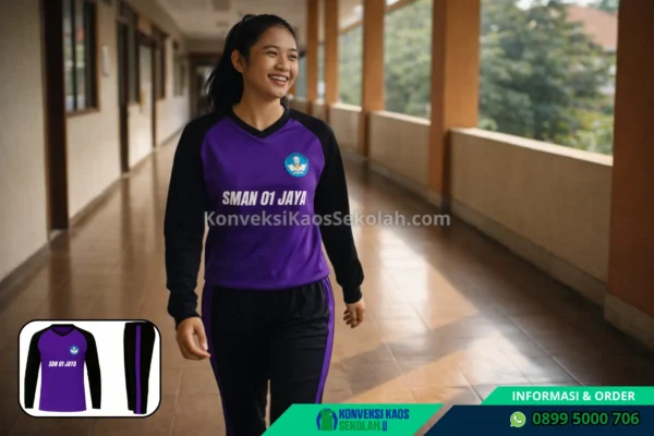 Kaos Olahraga Lengan Panjang SMA di Jawa Barat Cianjur Sukaresmi Desa Cibanteng