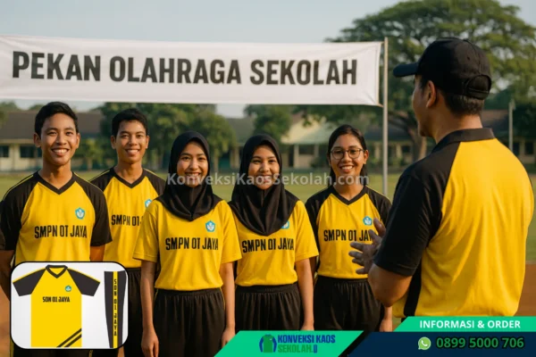 Setelan Kaos Olah Raga SMP di Jawa Tengah Tegal Balapulang Desa Cilongok