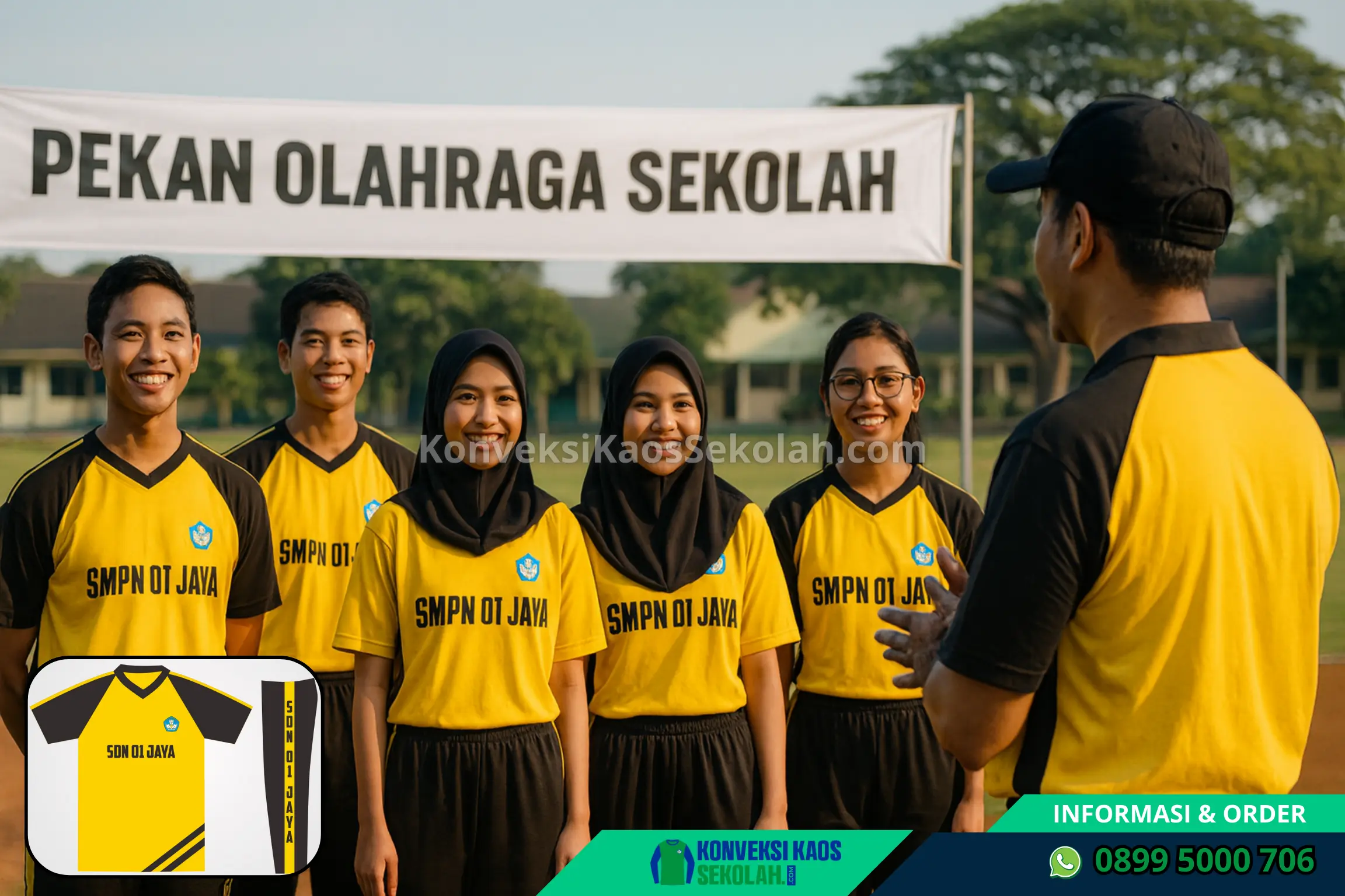 Setelan Kaos Olah Raga SMP di Jawa Tengah Tegal Balapulang Desa Cilongok