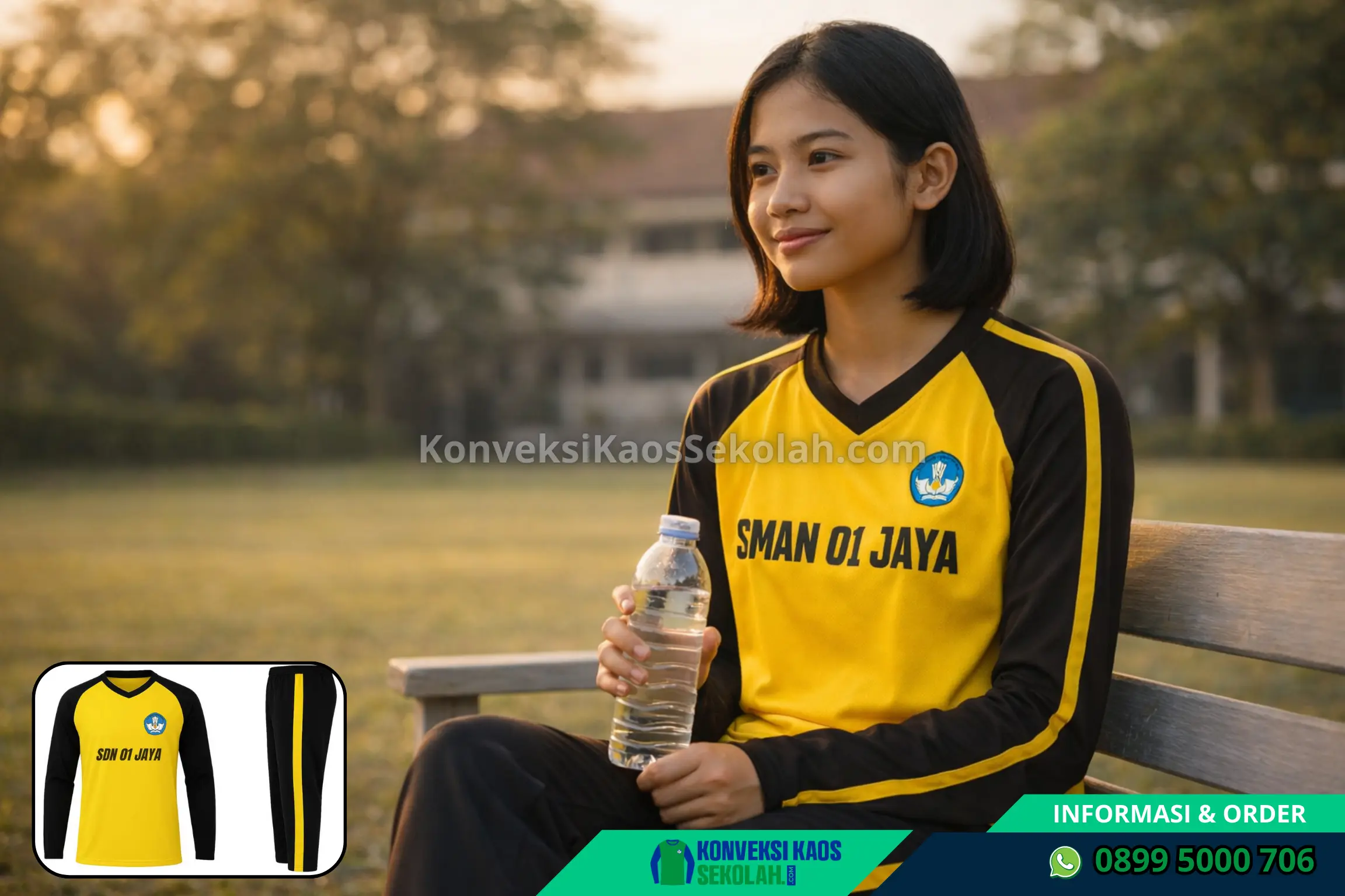 Setelan Kaos Olahraga Muslimah SMA di Jawa Barat Bogor Kelapa Nunggal Desa Nambo